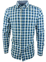 Casa Moda Mens Long Sleeve Comfort Fit Check Shirt 444234400 Thyme