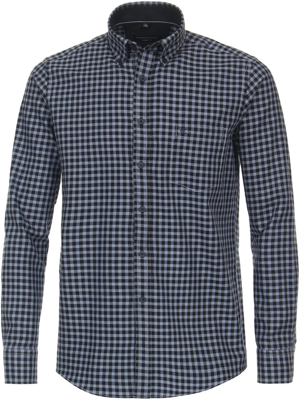 Casa Moda Men’s LS Shirt Casual Fit 434110700/100 Blue Gingham