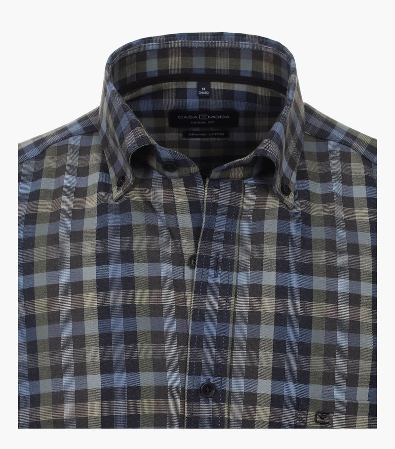 Casa Moda Men’s LS Shirt Casual Fit 434111400/300 Blue/Grey