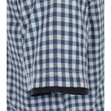 Casa Moda Men’s Short Sleeve Gingham Shirt Casual Fit Blue Northern