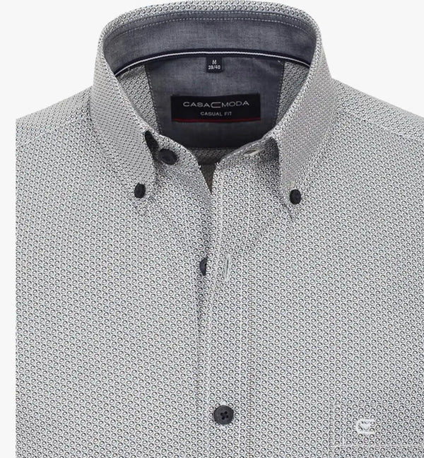 Casa Moda Men’s Short Sleeve Shirt Casual Fit Brown Northern