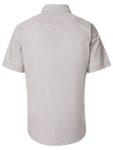 Casa Moda Mens Short Sleeve Shirt Comfort Fit Beige/Green Northern
