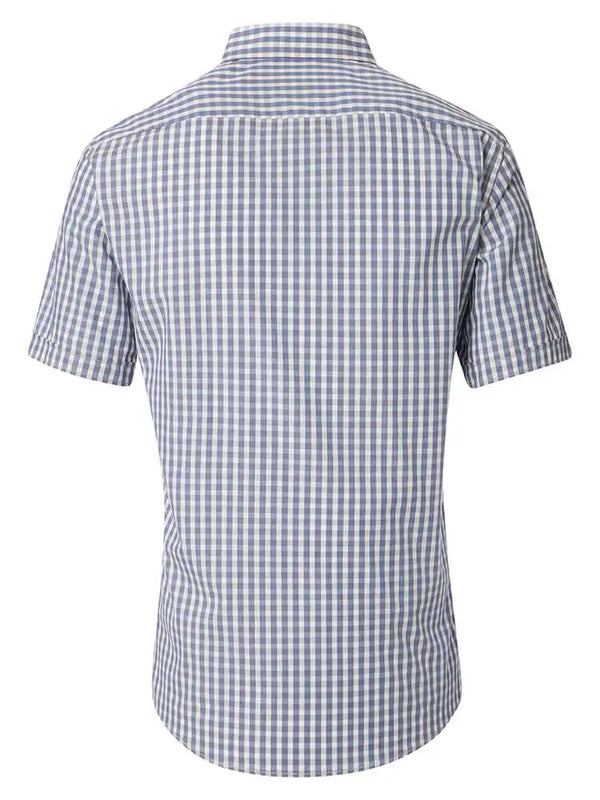 Casa Moda Mens Short Sleeve Shirt Comfort Fit Gingham Thyme Northern