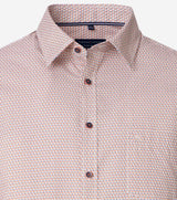 Casa Moda Mens Short Sleeve Shirt Comfort Fit Red/Blue Northern