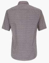Casa Moda Men’s Short Sleeve Shirt Comfort Fit Tangerine Tango