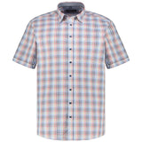 Casa Moda Short Sleeve Shirt Casual Fit Red Multi Northern Ireland
