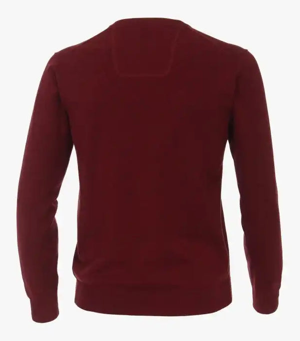 Casa Moda V-Neck Sweater Cabernet Red - Shirts & Tops