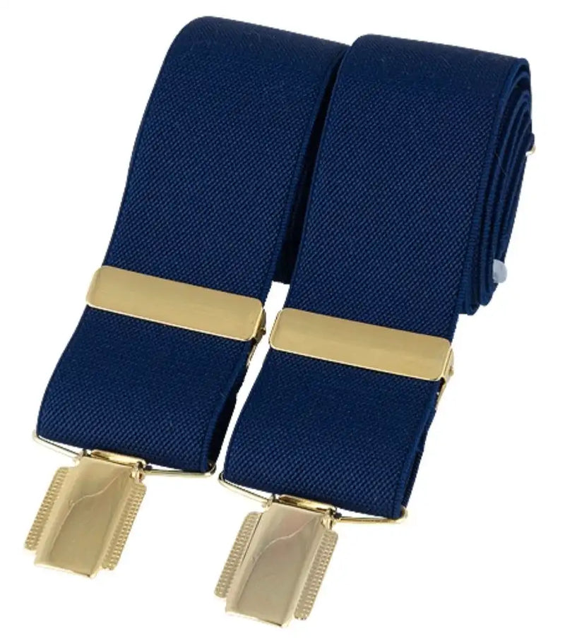 Dalaco Navy Blue plain 35mm Gold clip braces Ballynahinch Northern