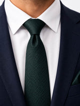 Daniel Grahame Dark Green Textured Tie & Pocket Square Set Northern