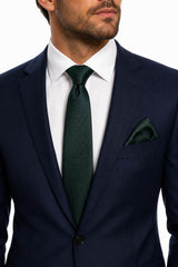 Daniel Grahame Dark Green Textured Tie & Pocket Square Set Northern