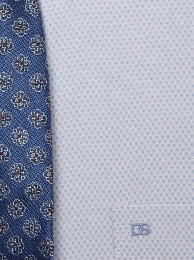 Daniel Grahame Gordon Regular Fit Shirt & Tie Set Blue Northern