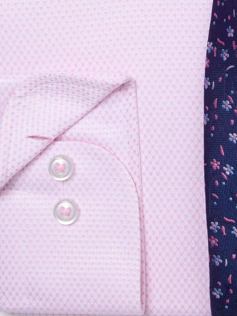 Daniel Grahame Gordon Regular Fit Shirt & Tie Set Pink Northern