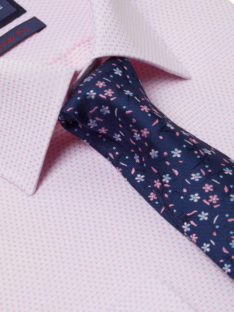 Daniel Grahame Gordon Regular Fit Shirt & Tie Set Pink Northern