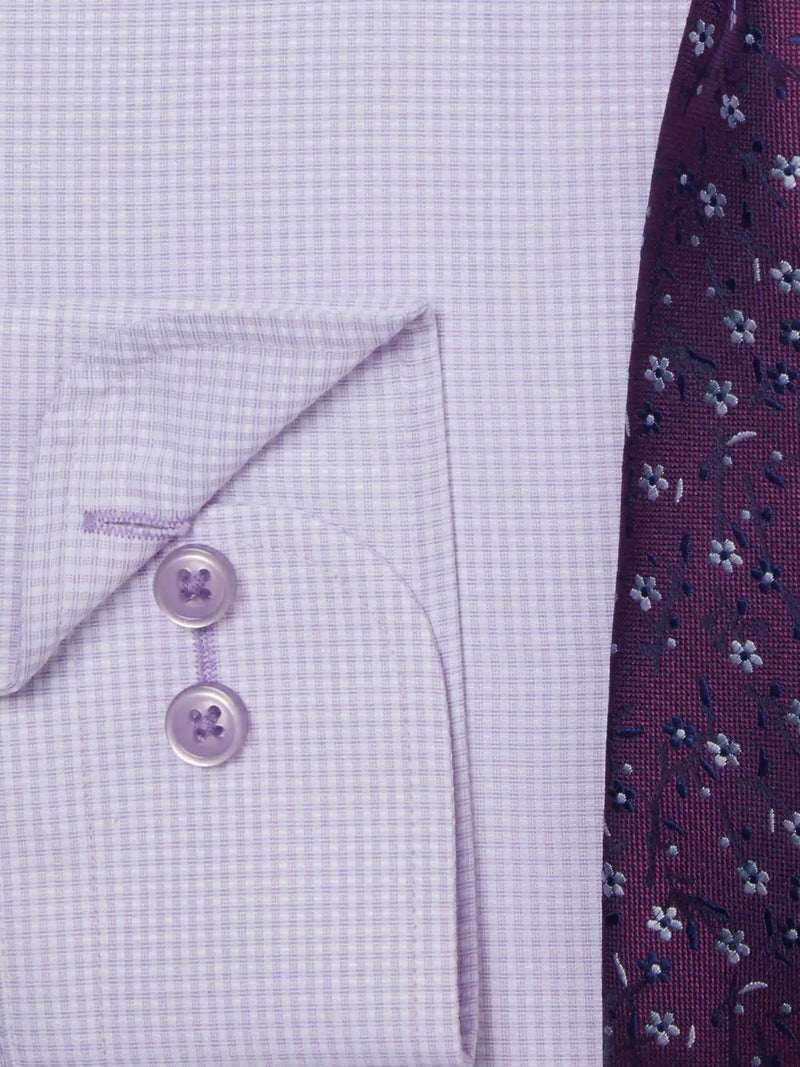 Daniel Grahame Gordon Shirt & Tie Set Pale Lilac Northern Ireland