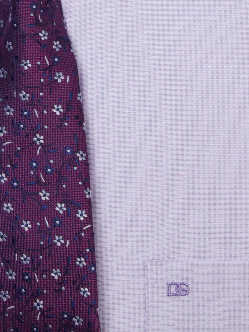 Daniel Grahame Gordon Shirt & Tie Set Pale Lilac Northern Ireland