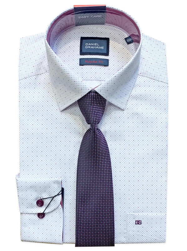 Daniel Grahame Gordon Shirt & Tie Set Regular Fit 