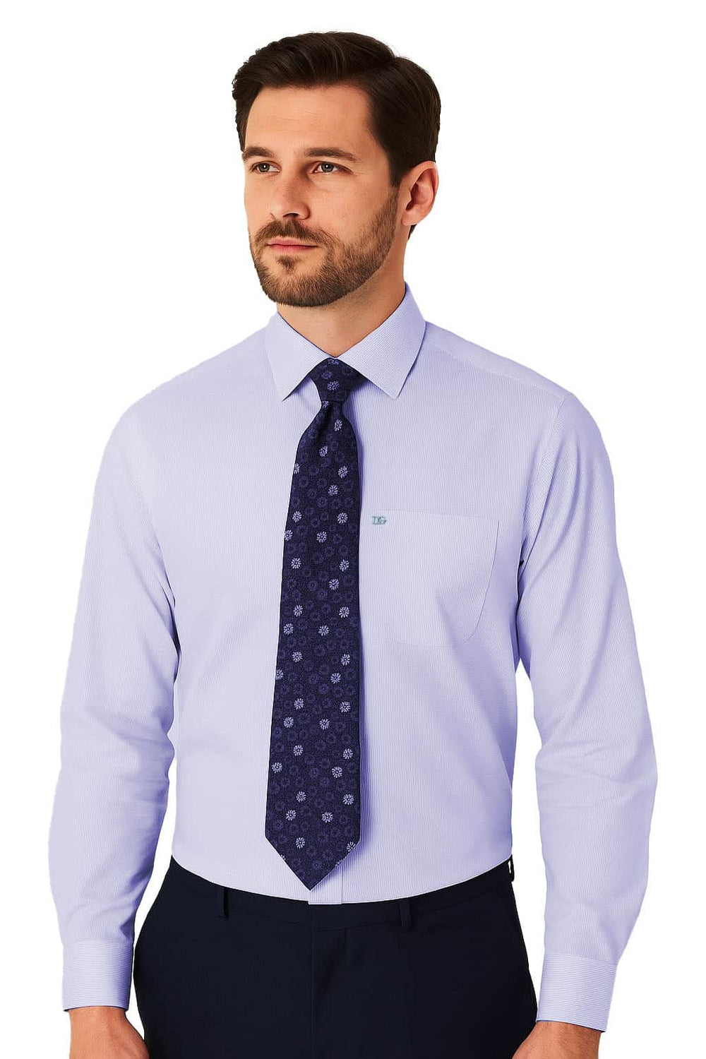 mens lilac shirt and tie sets