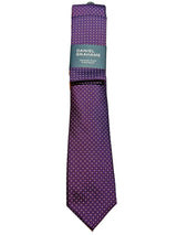 Daniel Grahame Mens Tie & Pocket Square Set TP2290-75 Purple Northern