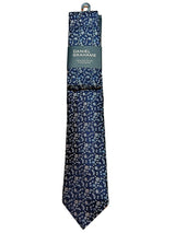 Daniel Grahame Mens Tie & Pocket Square Set TP2373-28 Blue Northern