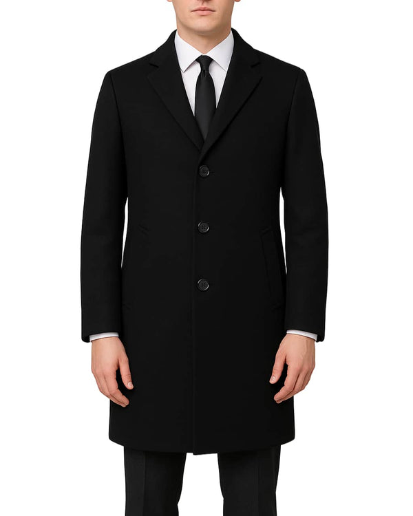 Daniel Grahame Osbourne Wool Overcoat Black Northern Ireland Belfast