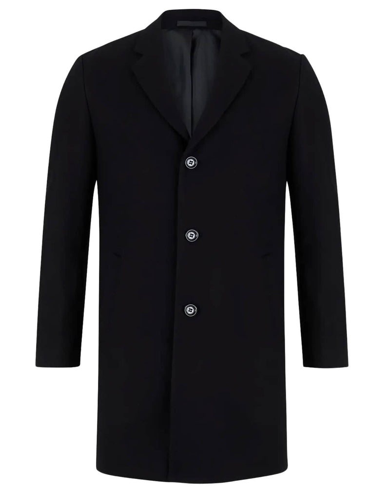 Daniel Grahame Osbourne Wool Overcoat Black Northern Ireland Belfast