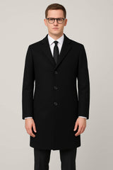 Daniel Grahame Osbourne Wool Overcoat Black Northern Ireland Belfast