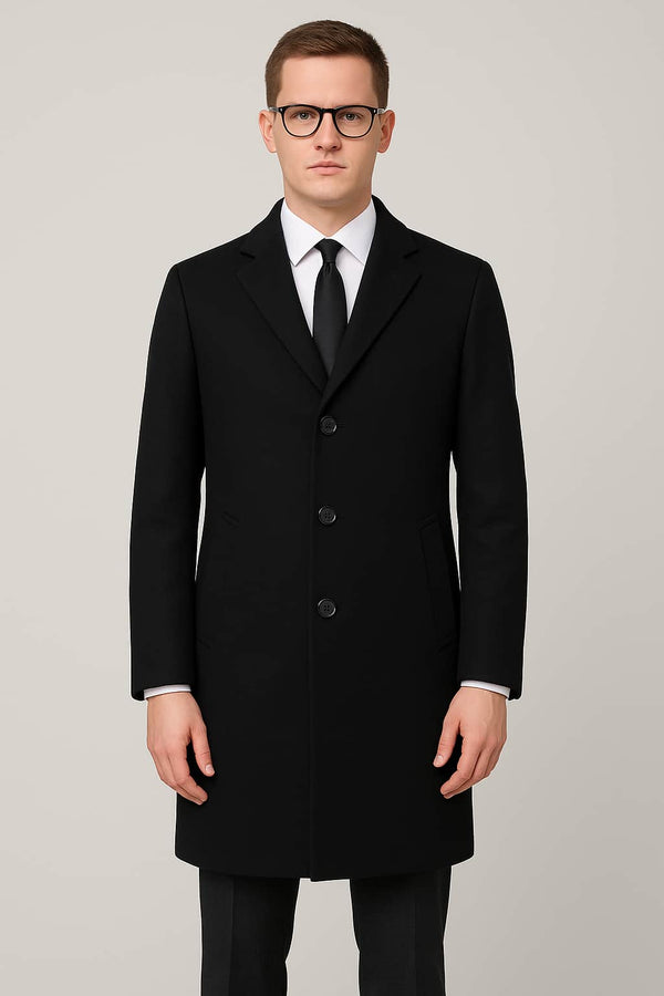 Daniel Grahame Osbourne Wool Overcoat Black Northern Ireland Belfast