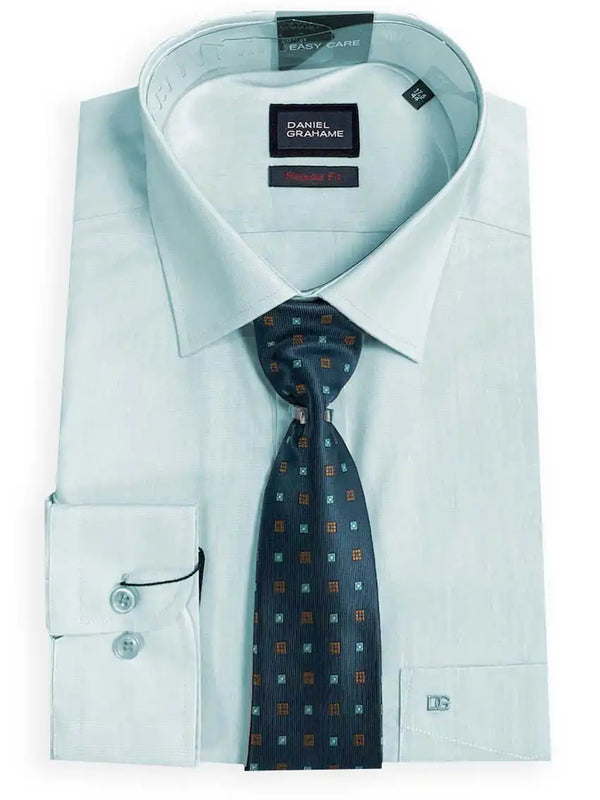 Daniel Grahame Shirt & Tie Set Gordon Regular Fit 15663T-21 Turquoise