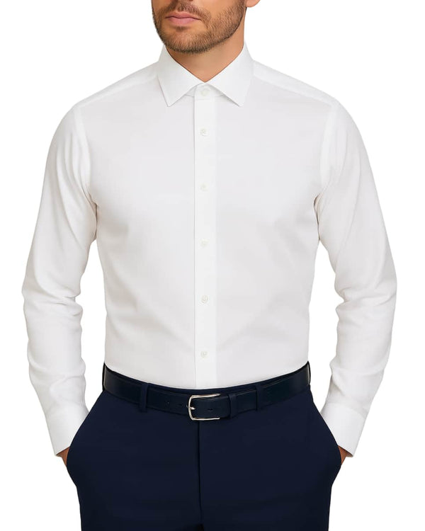 Daniel Grahame Tapered Fit White Dress Shirt Northern Ireland Belfast