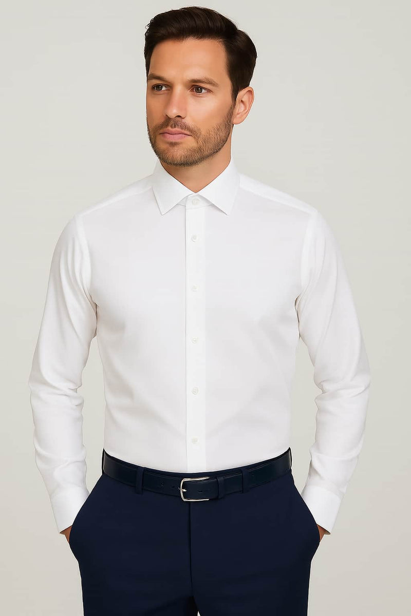 Daniel Grahame Tapered Fit White Dress Shirt Northern Ireland Belfast
