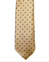 Daniel Grahame Tie & Pocket Square Set Beige/Blue Dots Northern