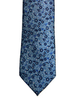 Daniel Grahame Tie & Pocket Square Set Blue Floral Northern Ireland