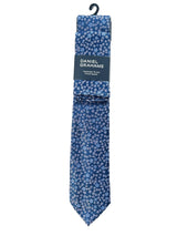 Daniel Grahame Tie & Pocket Square Set Navy/Silver Floral Northern