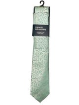Daniel Grahame Tie & Pocket Square Set Sage Green Floral Northern