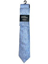 Daniel Grahame Tie & Pocket Square Set Sky Blue/Floral Northern