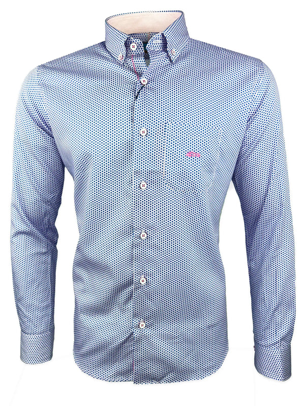 Dario Beltran Men’s Regular Fit Shirt Archez Navy/Pink Northern