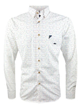 Dario Beltran Men’s LS Shirt Archena Regular Fit White Multi