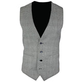 Dark Navy Micro Check Waistcoat