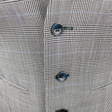 Dark Navy Micro Check Waistcoat