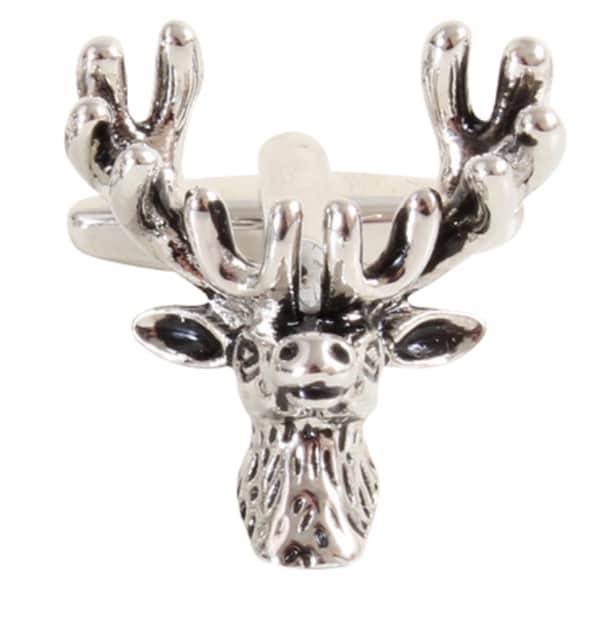 David Aster Stags Head Cufflinks Burnished Rhodium Northern Ireland