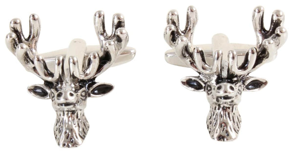 David Aster Stags Head Cufflinks Burnished Rhodium Northern Ireland