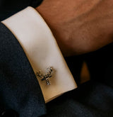 David Aster Stags Head Cufflinks Burnished Rhodium Northern Ireland