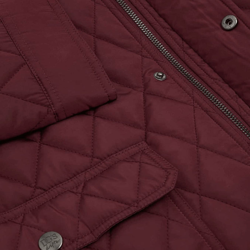 DG Drifter Holland Casual Padded Coat - Dark Red