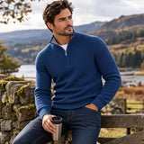 DG Drifter Pique Half Zip Sweater Blue Northern Ireland Belfast