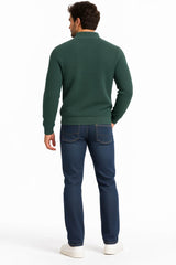 DG Drifter Pique Half Zip Sweater Green Northern Ireland Belfast