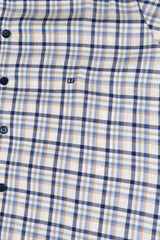 DG Drifter Short Sleeve Shirt Blue/Beige Check Northern Ireland
