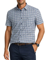 DG Drifter Short Sleeve Shirt Blue/Beige Check Northern Ireland