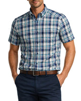 DG Drifter Short Sleeve Shirt Green/Blue Check Northern Ireland