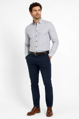 DG’s Drifter Blue Regular Fit Long Sleeve Casual Shirt Northern