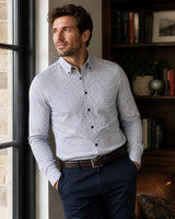 DG’s Drifter Blue Regular Fit Long Sleeve Casual Shirt Northern
